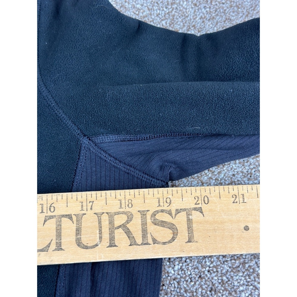 LULULEMON Post Chaturanga 1/2 Zip Pullover Sweatshirt Fleece‎ Jacket Black Sz 4 - Picture 12 of 14